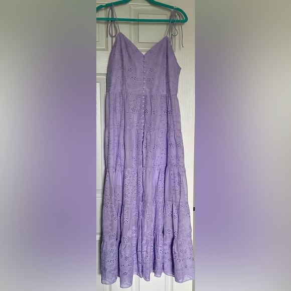 ‼️RARE‼️🎸ALICE + OLIVIA 🎸🔥NWT🔥Shanti Eyelet Lace Midi-Dress— Size 6 - Picture 8 of 16